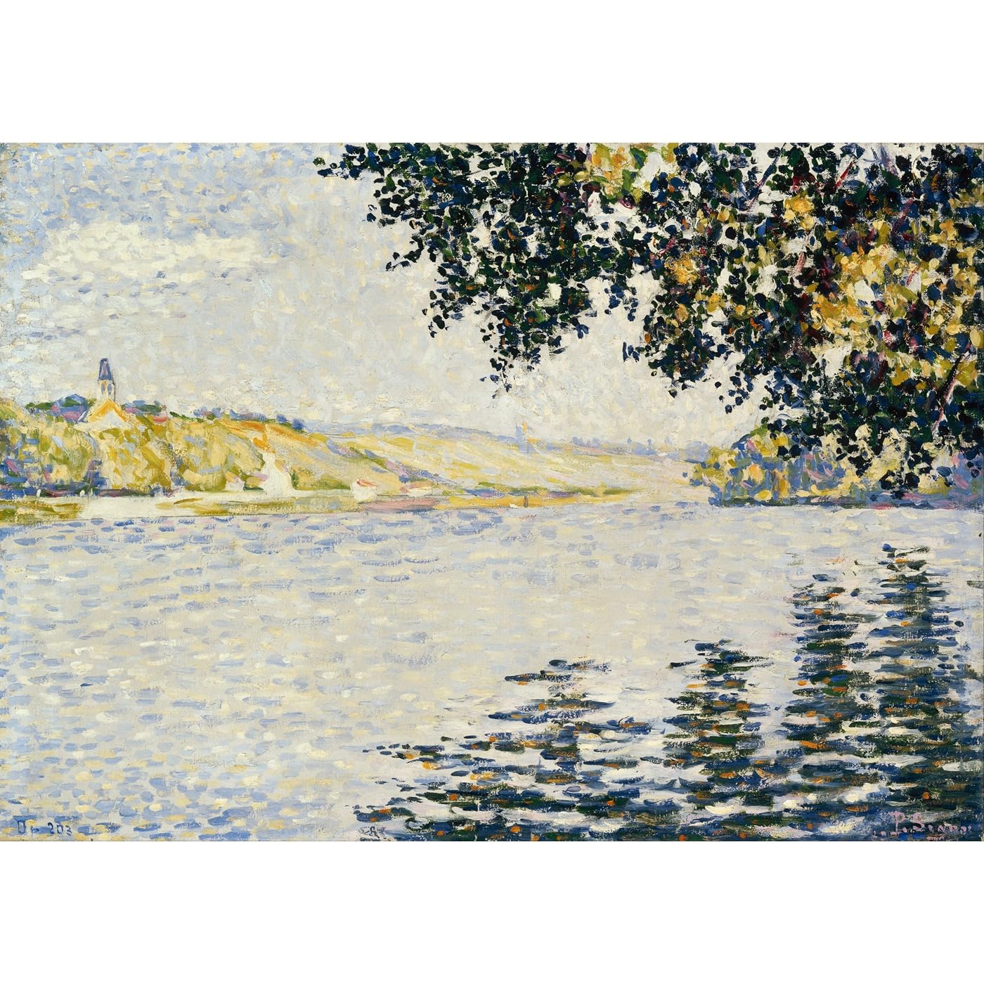 Impression giclée Signac Seine Herblay décoration murale grand format roulée - 2