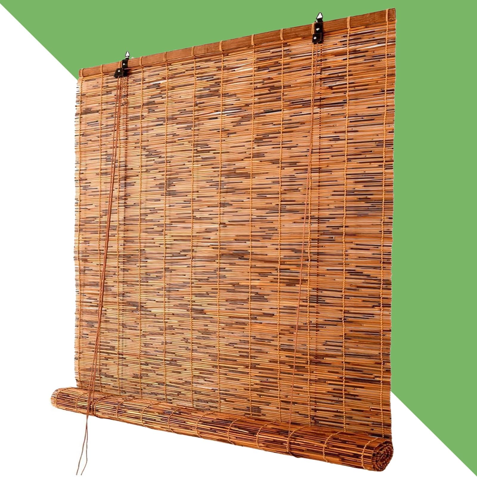Store enroulable en bambou 122x143 cm extérieur pour porche
