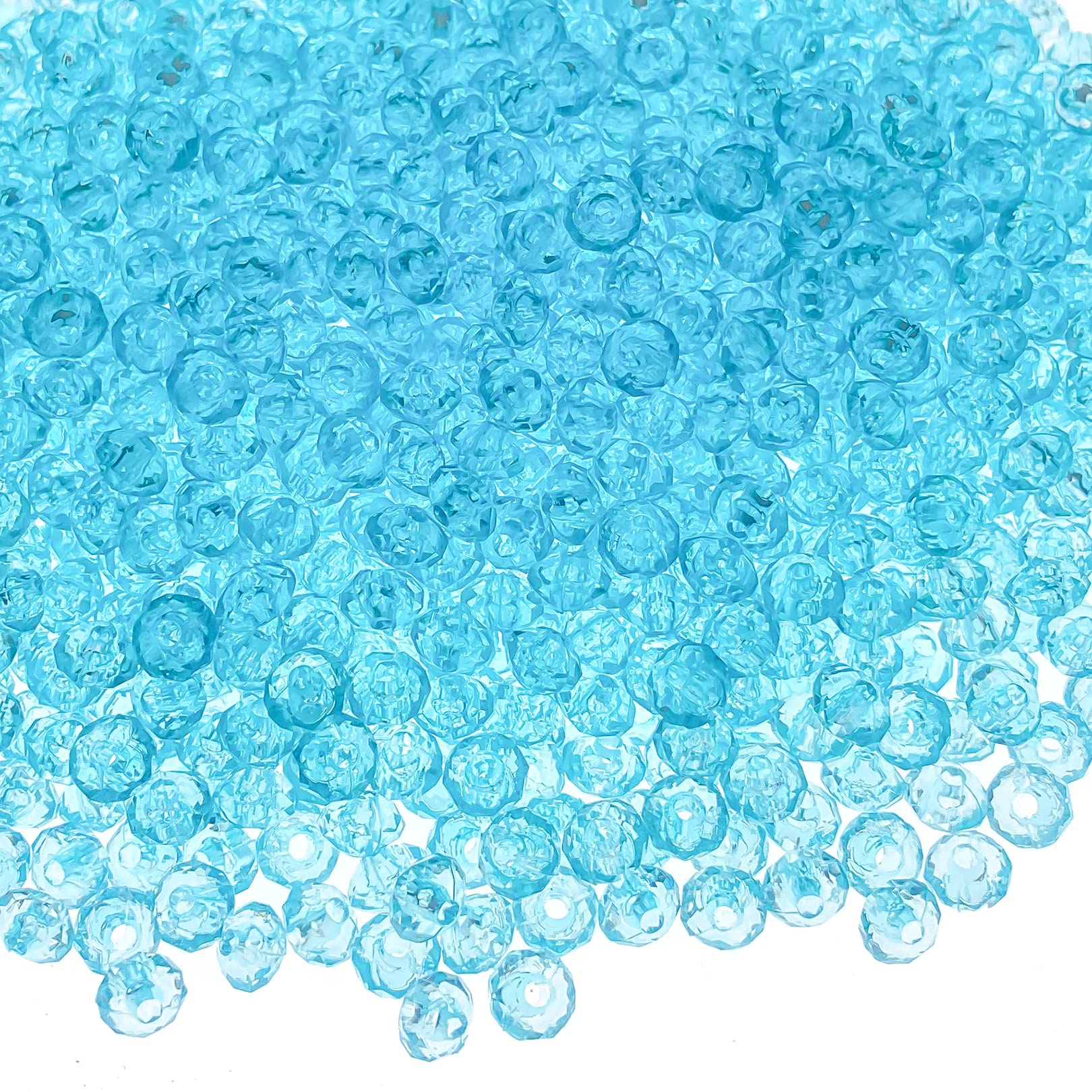 1000 Pieces 6mm Crystal Acrylic Beads Briolette Spacer Beads, for Necklace Bracelet Earrings DIY...