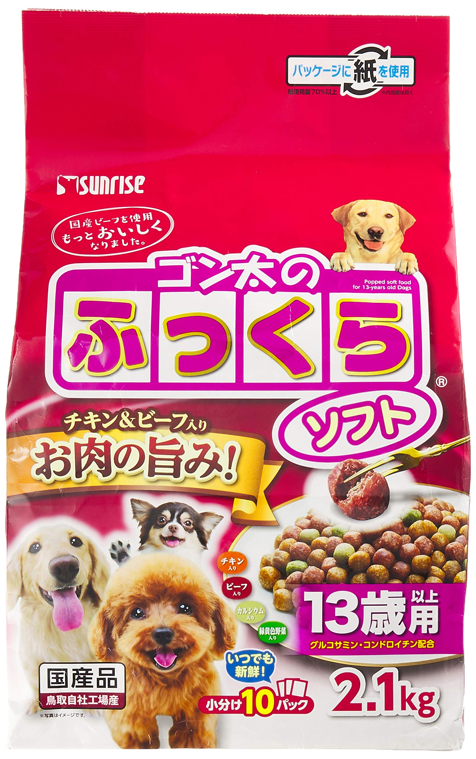 Amazon.co.jp: ゴン太のふっくらソフト 13歳以上用 2.1kg 総合栄養食
