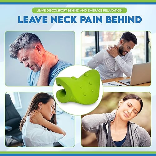 Miniatura 6 de Almohada cervical para aliviar el dolor de cuello, nube de cuello, corrector de joroba cervical, dispositivo de tracción cervical, rueda de