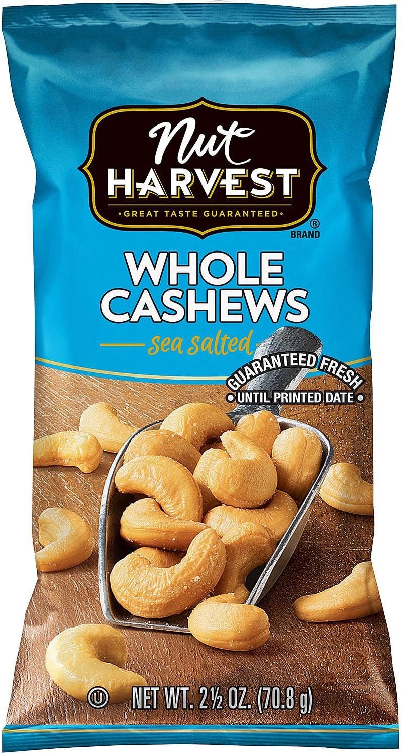 Nut Harvest, Cashews, 2.5 oz (Pack of 8)