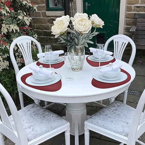 Miniatura 3 de Herda Juego de 4 manteles individuales de San Valentín para mesa de comedor, manteles individuales lavables de cuero, para cocina, comedor, mesa de