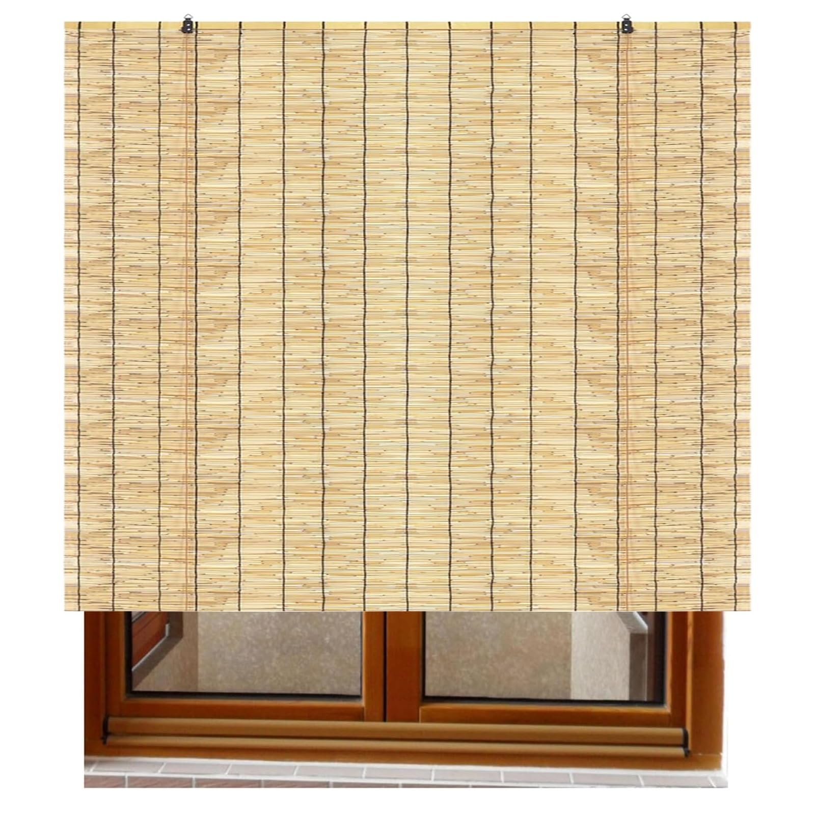 Roleta chroniąca przed słońcem, bambusowa roleta okienna, izolacja termiczna, niestandardowe żaluzje bambusowe, do hotelu, herbaciarni (140 x 155 cm (55 x 6 cm)