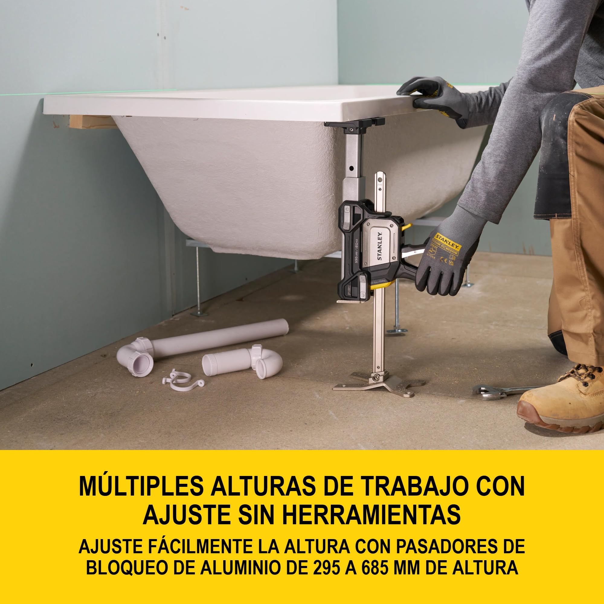 STANLEY TradeLift Plus FMHT83556-1 - Accesorio Multifuncional para Herramientas de elevación, nivelación, sujeción y extensión, Paquete Doble, FMHT83556-1