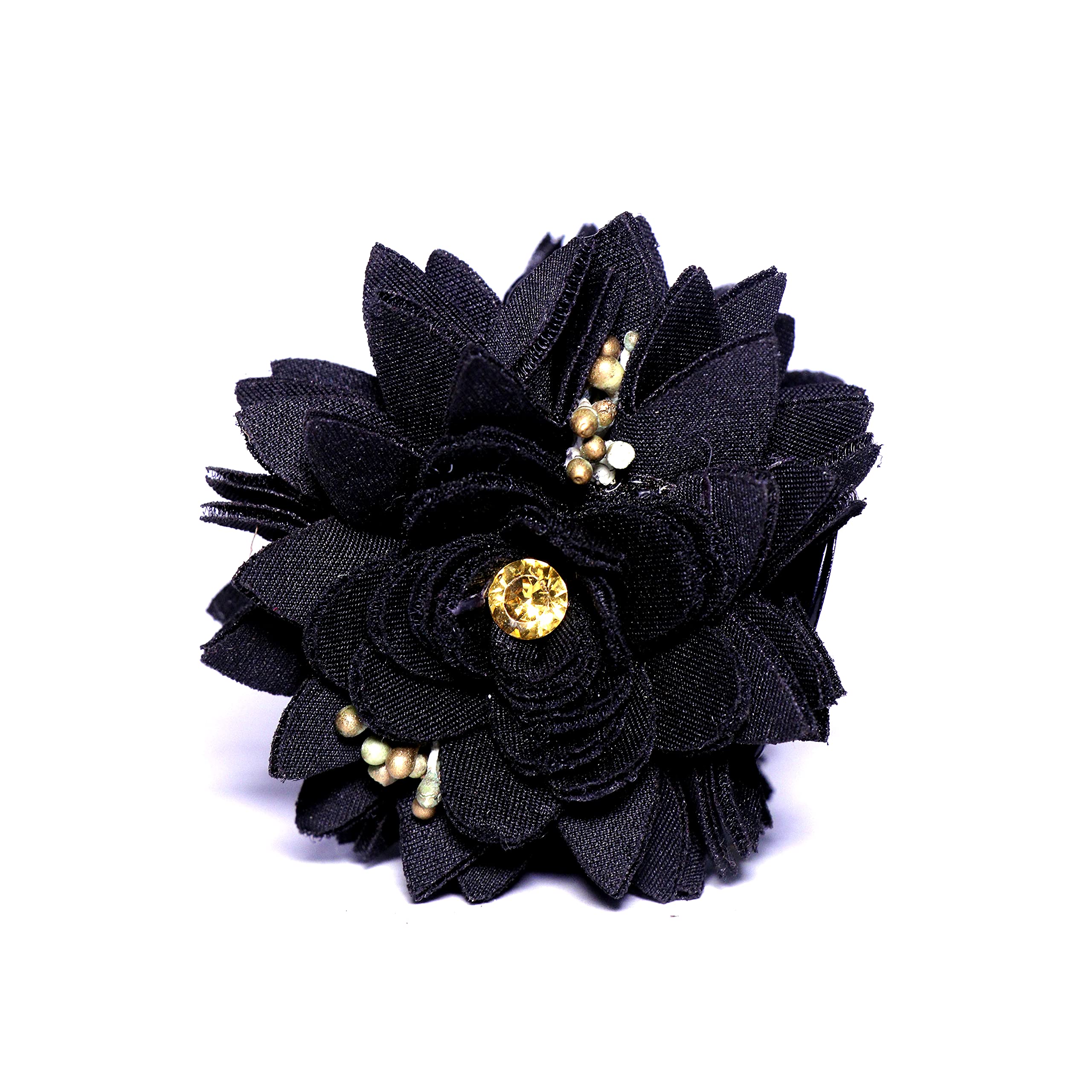 Shivarth Hair Clutcher Hair Accessories Hair Pin Clip/Brooch Vintage Stylish Black Colour Jasmine Flower & Beads, Stone Clutcher for Women & Girls (B09HH7SLS8) Amazon Price History, Amazon Price Tracker