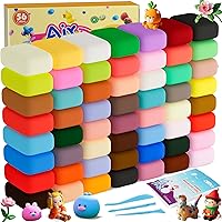 Vista 10 de ARTPAR Arcilla seca al aire en 66 colores, arcilla para modelar para niños, kit de arcilla de moldeo Model Magic DIY con herramientas de escultura