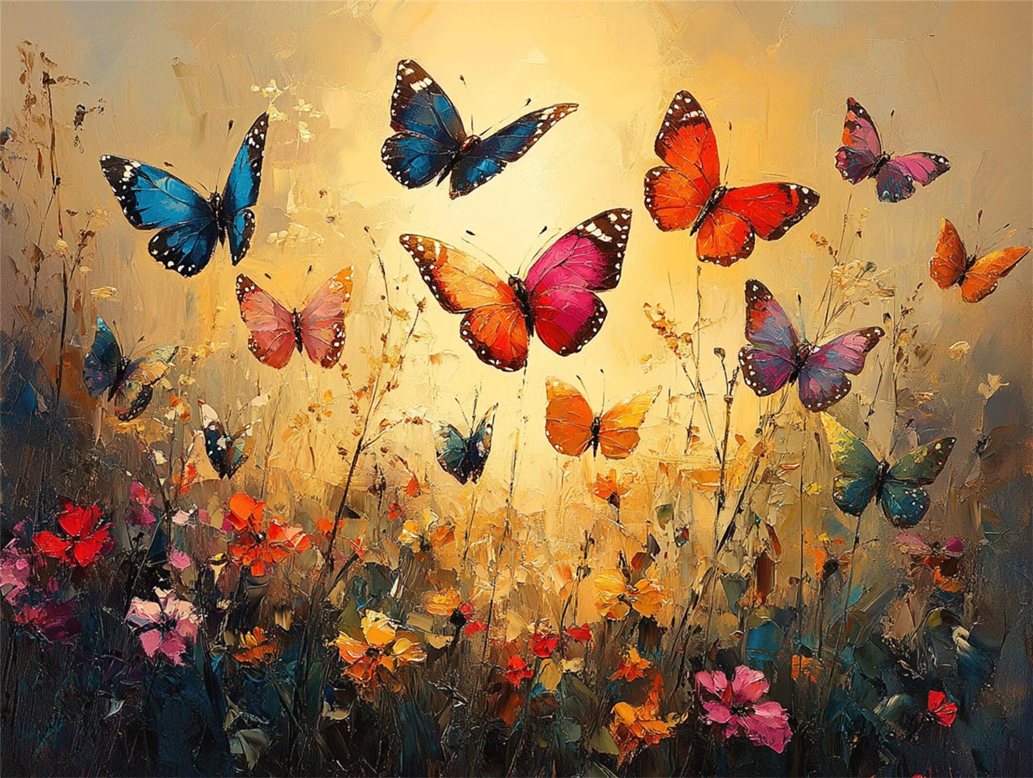 3000 sztuk puzzli dla dorosłych gry rodzinne, motyw motyla n-234