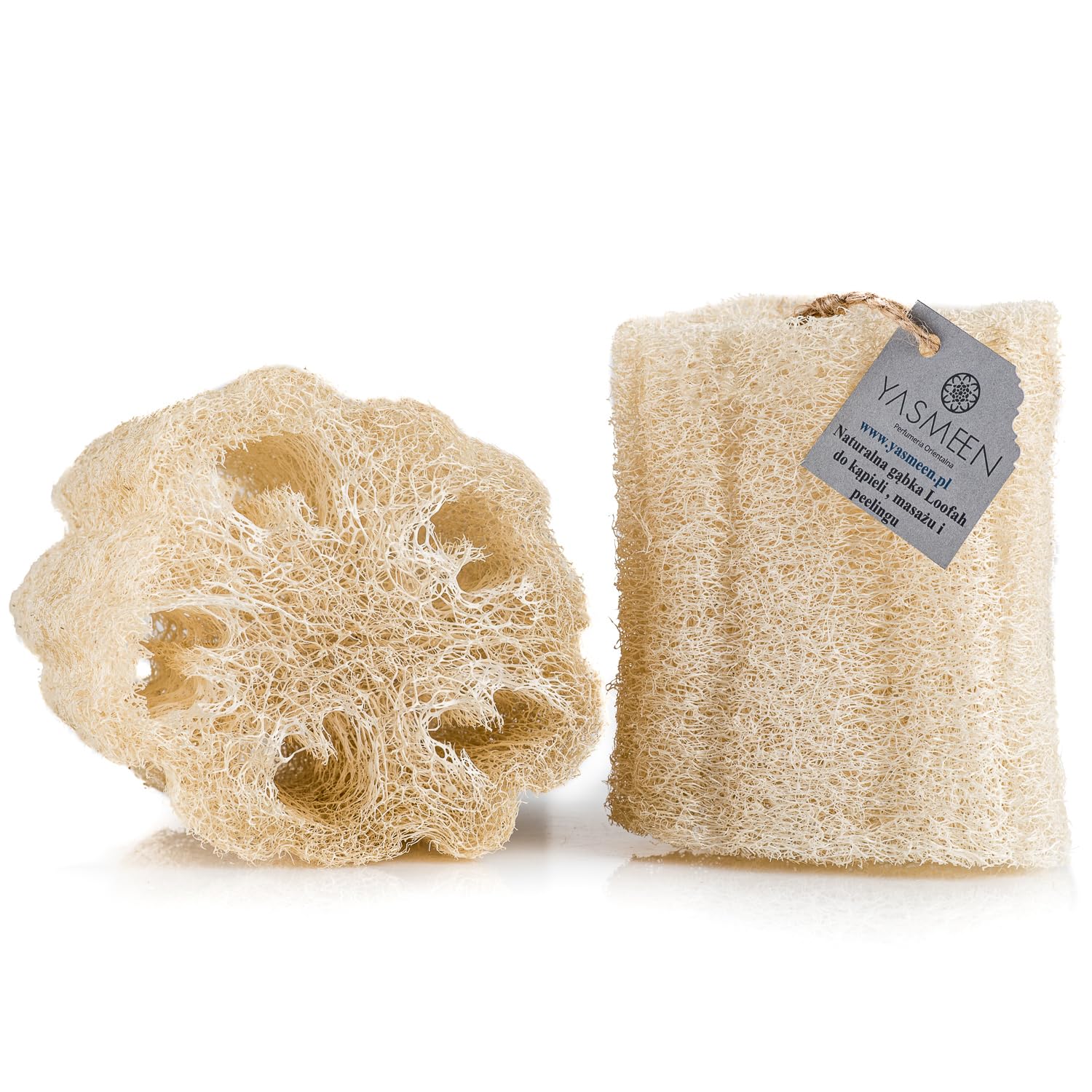 Éponge de bain naturelle en loofah (4, 12-15 cm)