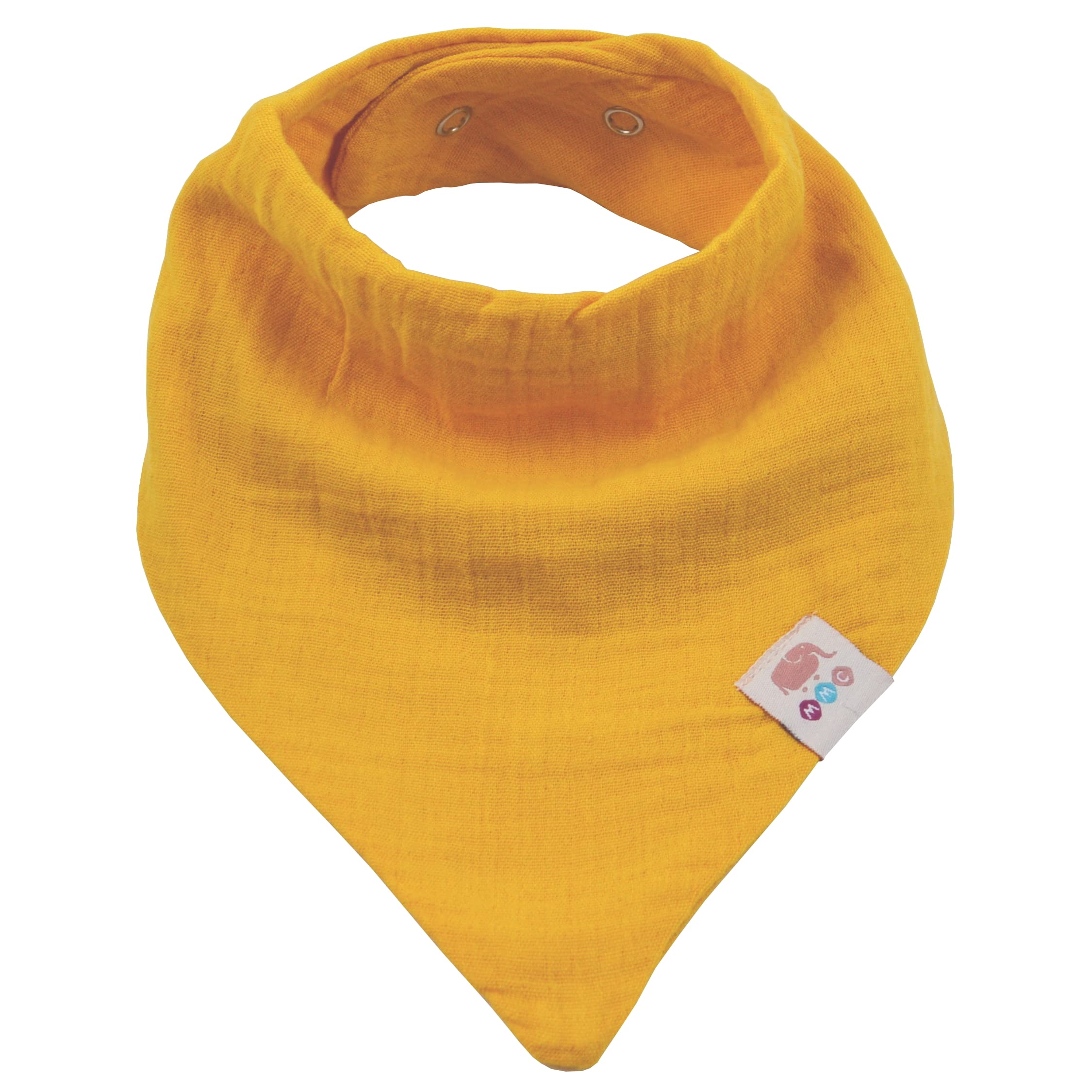 M.M.C. Foulard triangolari in tessuto di mussola per bambini, 8 pezzi, carino unisex in cotone, con bottoni automatici regolabili, bavaglini per bambini e ragazze (set bambina)