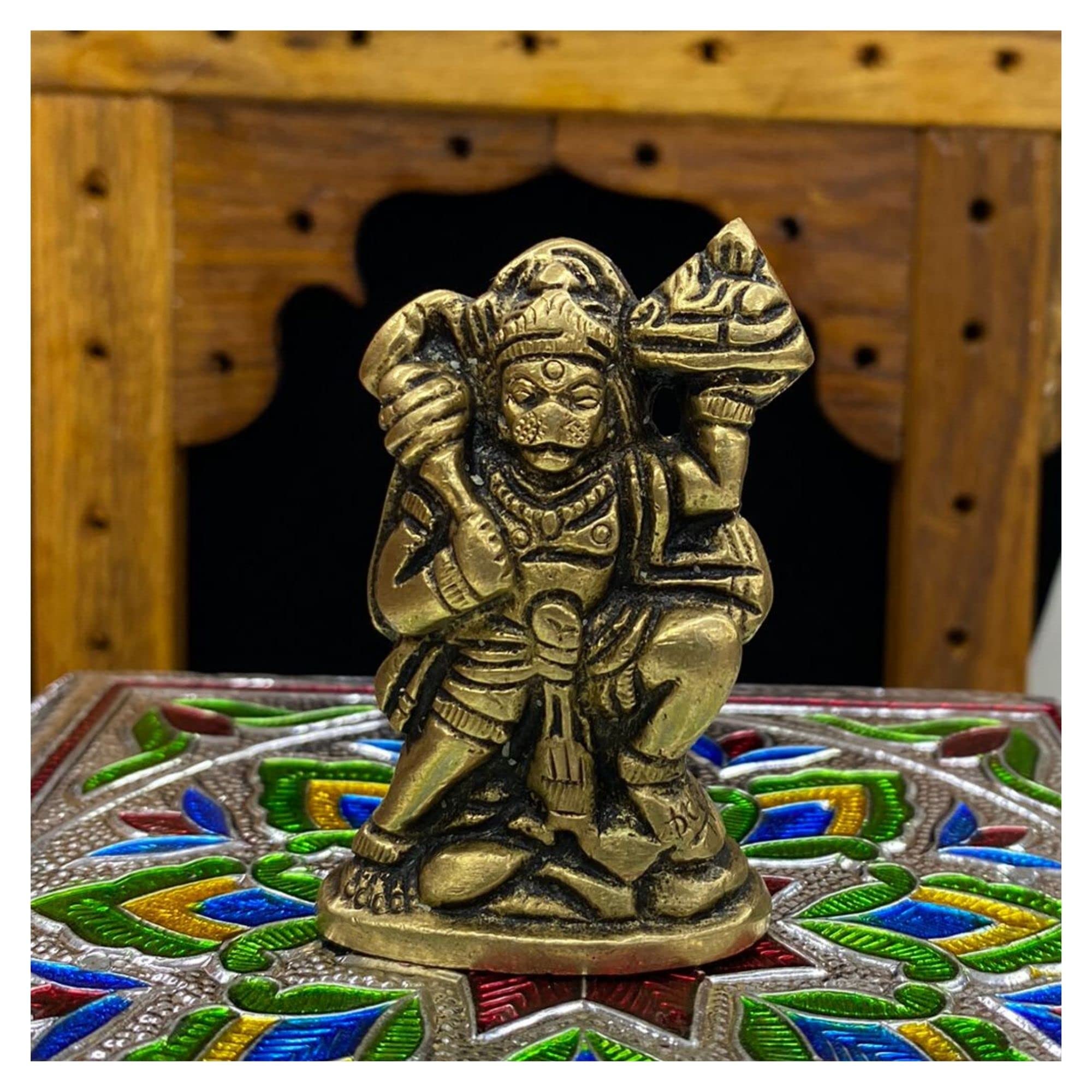 Hanuman With Sanjivani Mountain Hanuman Statue God of Strength Hindu