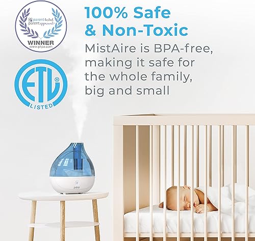 Miniatura 4 de Pure Enrichment MistAire Humidificador ultrasónico premium con tanque de agua de 15L funcionamiento silencioso apagado automático y función de luz