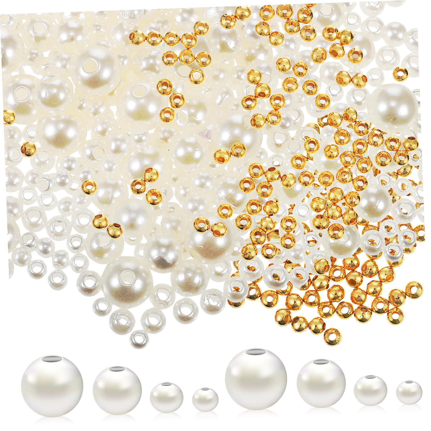 Angoily 5 Set Perline Per Gioielli Fai Da Te Da Perline Rotonde Piccole Distanziatori Per Collane Bracciali Accessori Creativi Per Bigiotteria 900 Pezzi*5