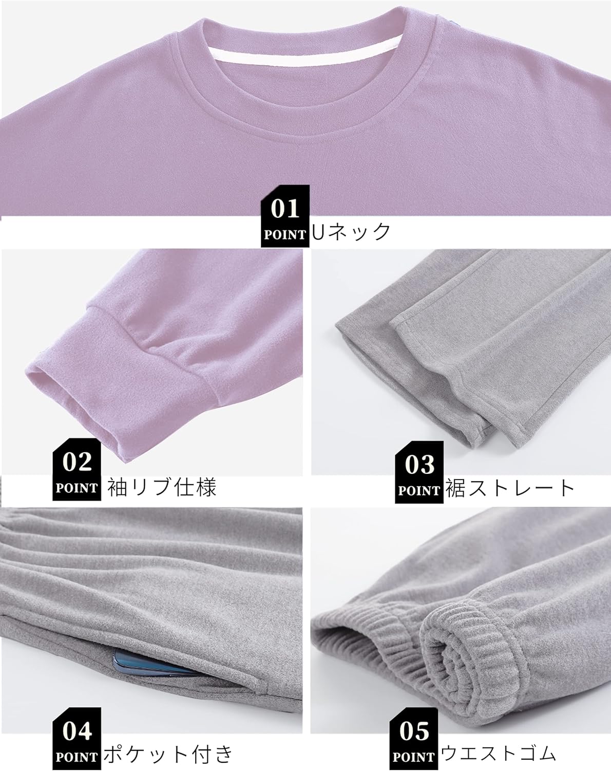 [MiniZaru] ルームウェア パジャマ 部屋着 レディース 上下セット 長袖 暖かい 可愛い 春 秋 冬 新素材ドラロン