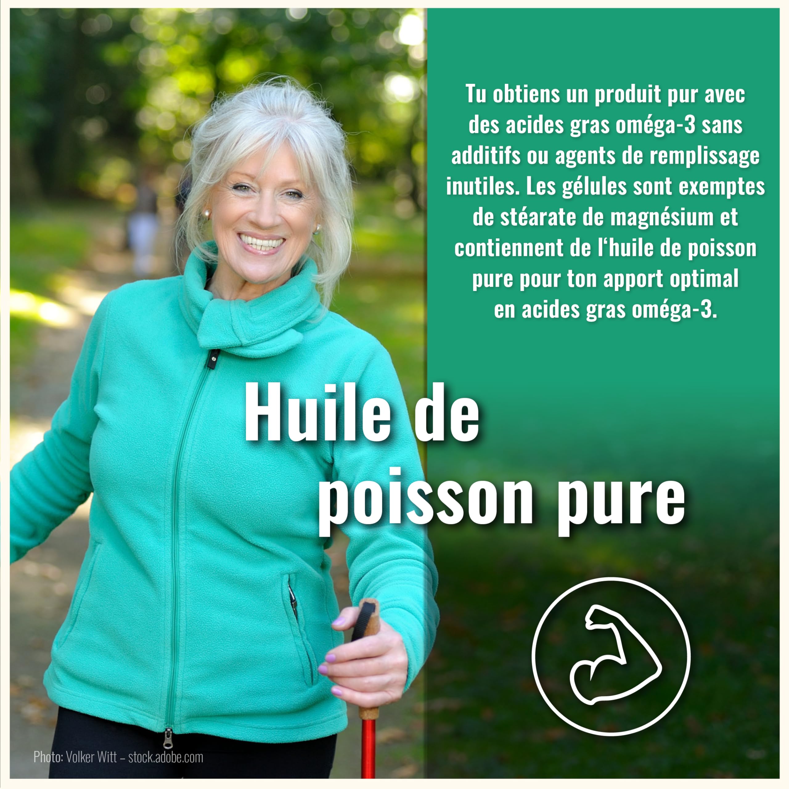 Gélules d'Huile de Poisson Oméga 3-400 gélules de qualité supérieure - 1000mg d'acides gras Oméga 3 par gélule - Qualité des gélules d'huile de poisson