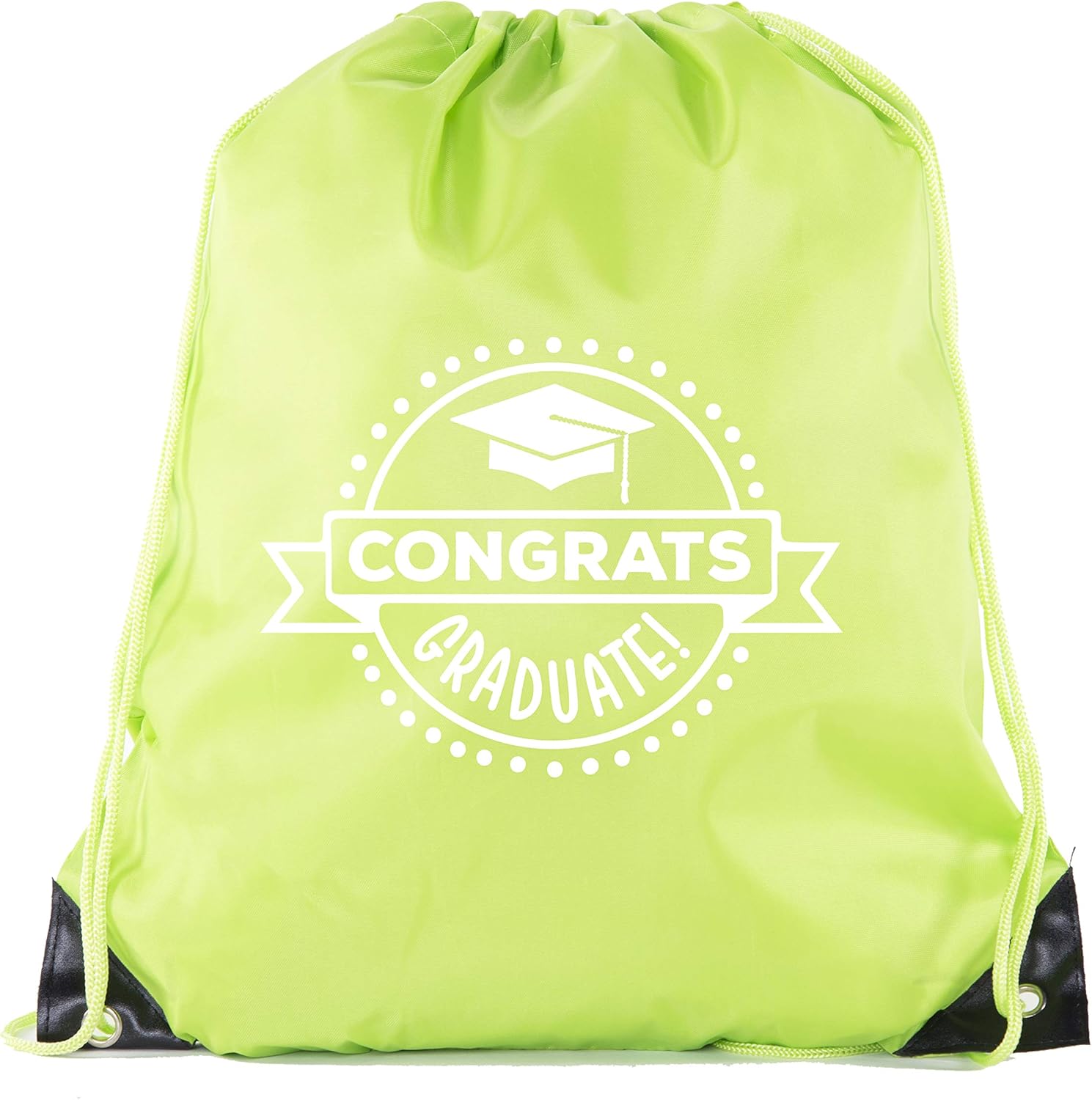 Senior Graduation Drawstring Backpacks Personalized Party Favor Cinch Bags - Congrats Graduate