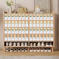Vista 12 de Paquete de 12 ranuras para zapatos, organizador de apiladores de zapatos para armario, soporte ajustable para zapatos, ahorro de espacio, 50%