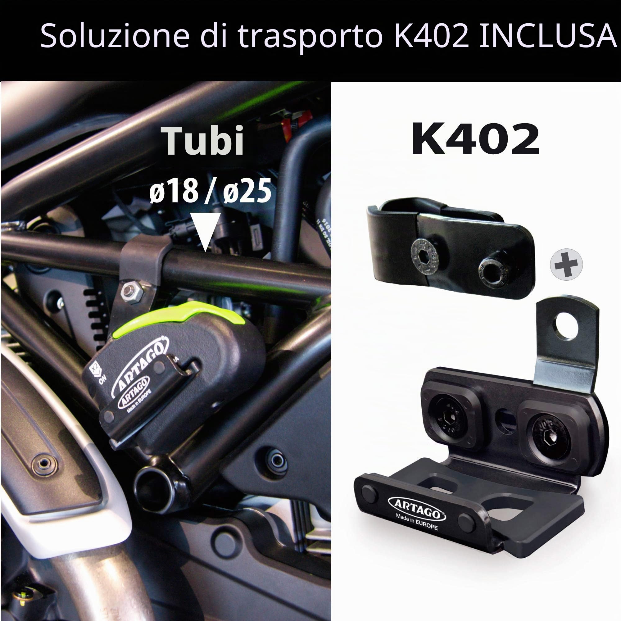 ARTAGO 30X5 Pack Antifurto Bloccadisco con Allarme 120db Alta Sicurezza + Supporto per Ducati Monster Diavel, Omologato Sra e Sold Secure Gold
