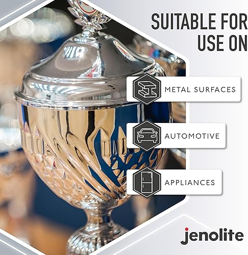 Miniatura 5 de JENOLITE Esmalte de metal líquido, esmalte multiusos para latón, cobre, cromo, acero inoxidable y peltre, 16.9 fl oz, 16.9 onzas líquidas