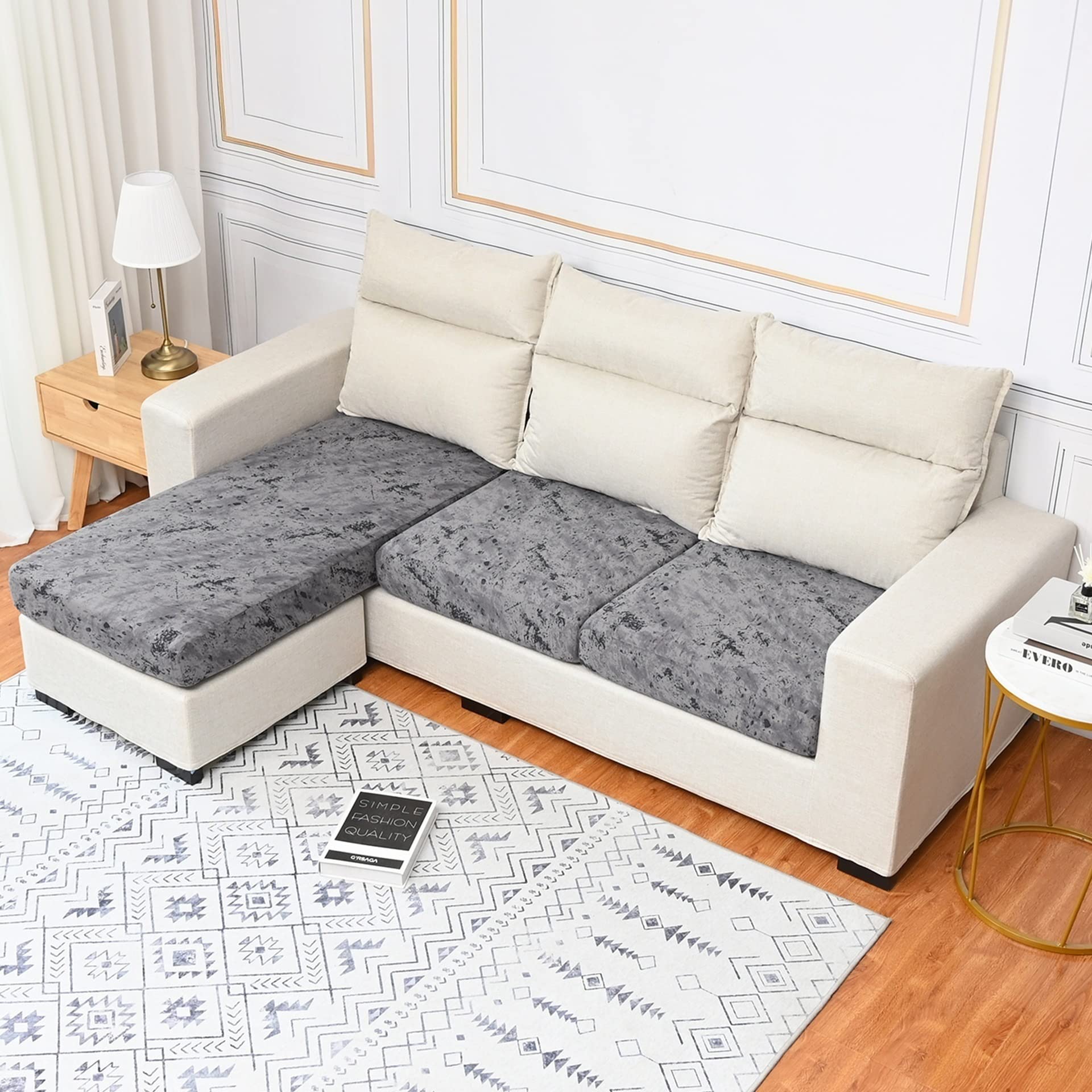 Housse De Coussin Extensible De Canape Housse De Protection 3/2/4/1 Places/d'angle Velours Housse De Canapé Housse De Siège De Canapé Couvre Pour Canapé Protege ( Color : #14 , Size