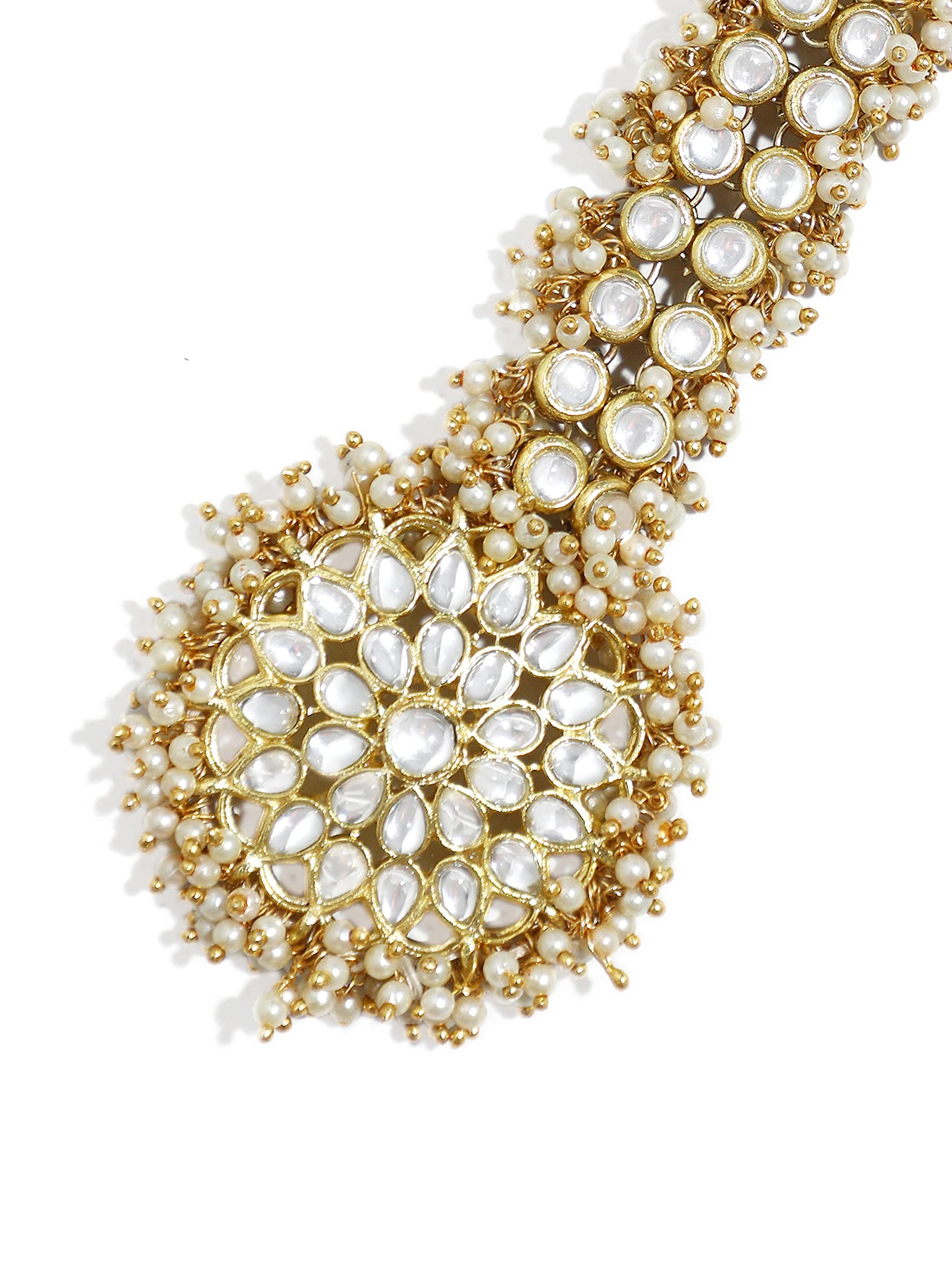 Karatcart Gold Plated Tassel Beads Kundan Maangtikka (B098NXBD4G) Amazon Price History, Amazon Price Tracker