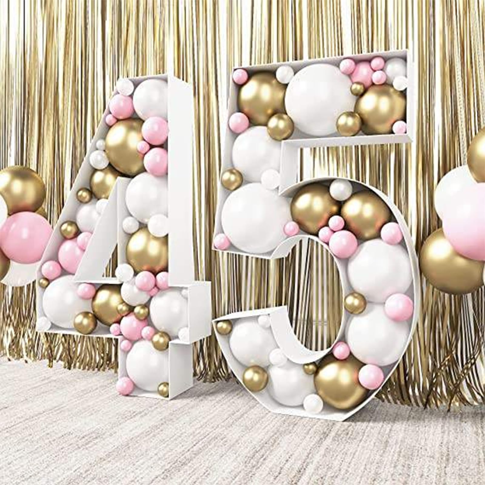 73 cm LED-Zahlenlichter, DIY-Festzelt-Zahlen-Set, Mosaik, digitaler Ballonrahmen für Party, Geburtstag, Hochzeit
