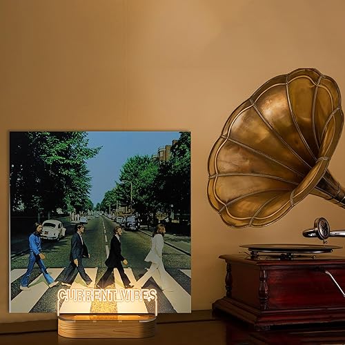 Miniatura 40 de YuanDian Soporte personalizado para discos de vinilo, soporte para discos de vinilo, soporte de acrílico de madera para almacenamiento de discos