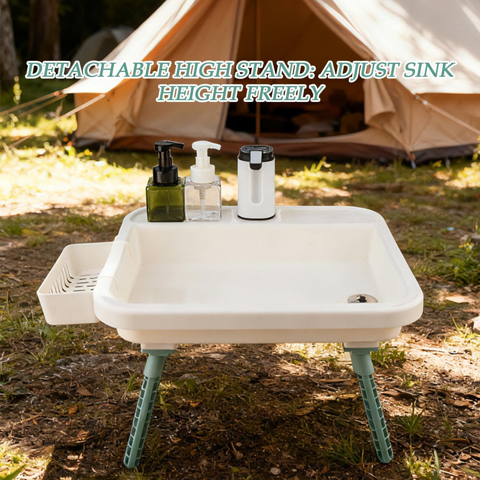 Lavello Da Campeggio Portatile Distributore D'Acqua Ad Alta Resistenza | Stazione Portatile Per Il Lavaggio Delle Mani Per Donne, Uomini, Adulti E Viaggiatori, Per Lavaggio Stoviglie, Cortile, BBQ