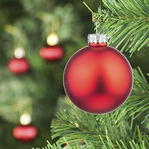 Miniatura 5 de 18 adornos de bola de Navidad de 1.8 pulgadas (1.772 in) para decoraciones de Navidad, regalo de bola de vidrio para árboles de Navidad y fiesta de