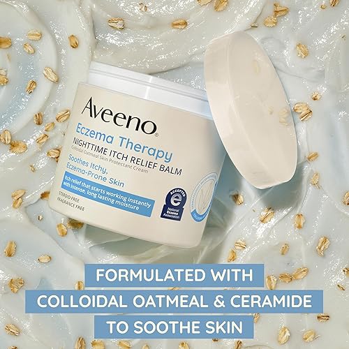 Miniatura 2 de Aveeno Bálsamo para aliviar la picazón de la terapia del eccema con avena coloidal y ceramida para piel seca con picazón, no grasa, sin esteroides,