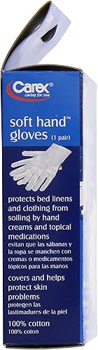 Miniatura 3 de Carex Health Brands - Guantes de algodón para manos suaves, XL