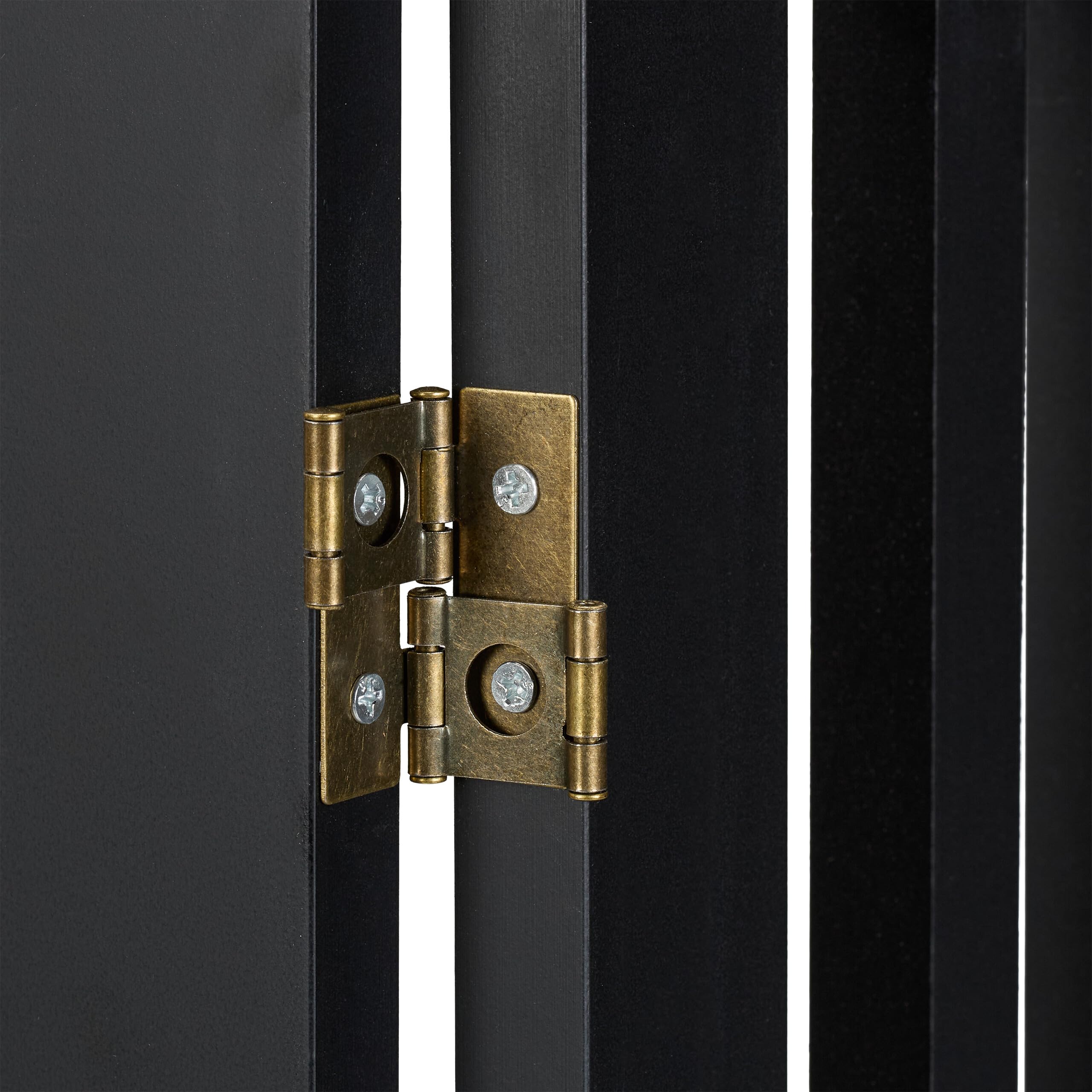 Relaxdays Cancelletto di Sicurezza per Cani e Gatti, Barriera Autoportante, Recinzione per Scale, 60 x 153 cm, Nero