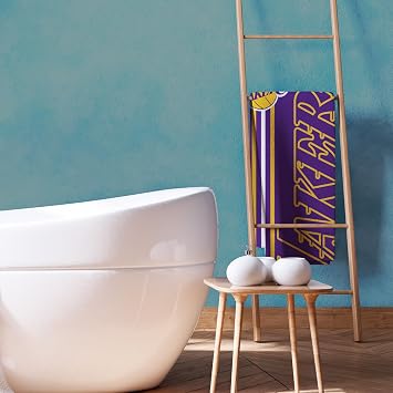 NBA Official Towel | Super Soft Feel, Los Angeles Lakers Basketball Team Purple and Yellow Design | Perfect The Home, Bath, Beach & Swimming Pool | One Size 75cm x 150cm | 100% Cotton