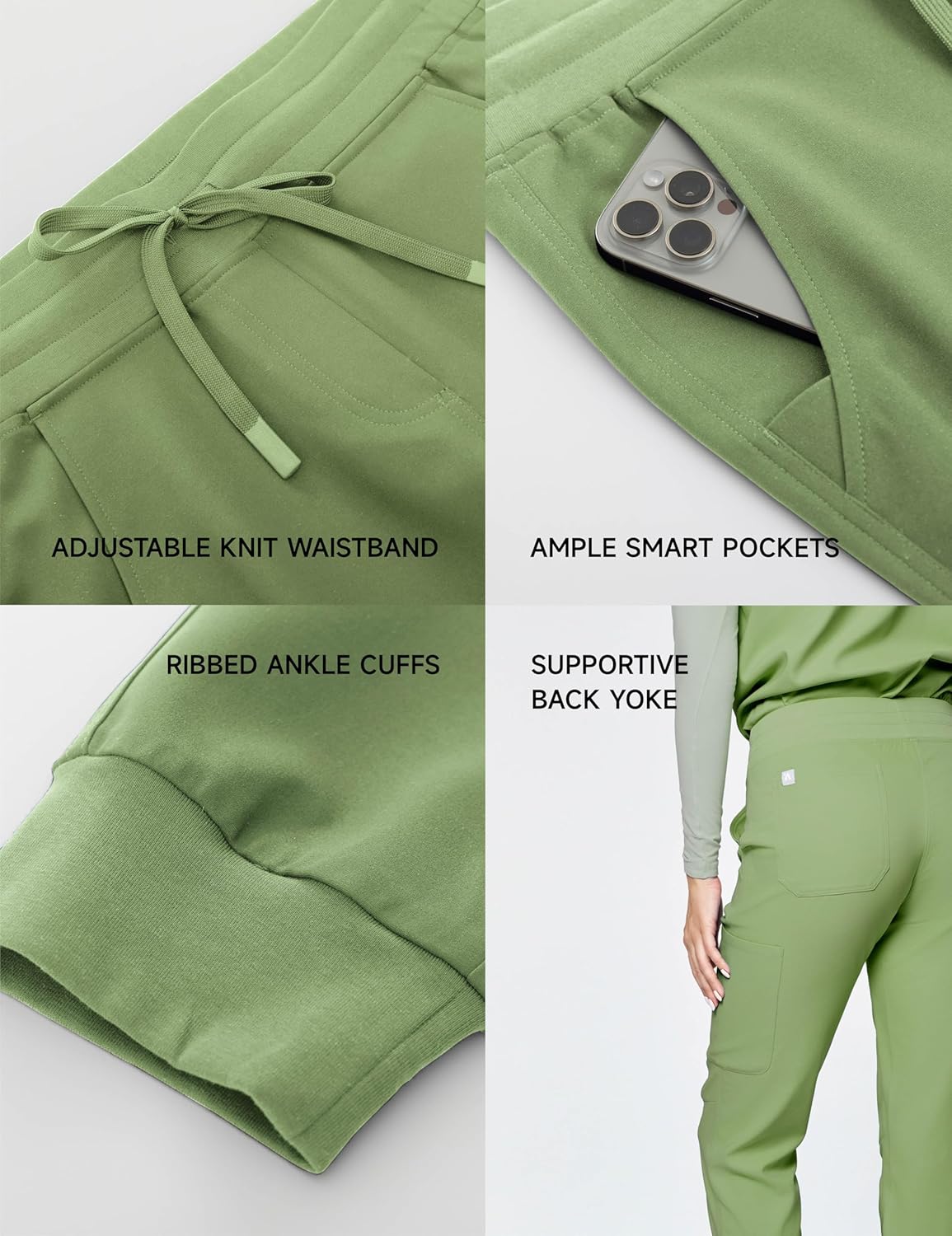 Acadia Cecily Cargo Jogger Scrub Pants for Women - Classic Fit, 8 Pockets, High Performance, Versatile Design - Image 5