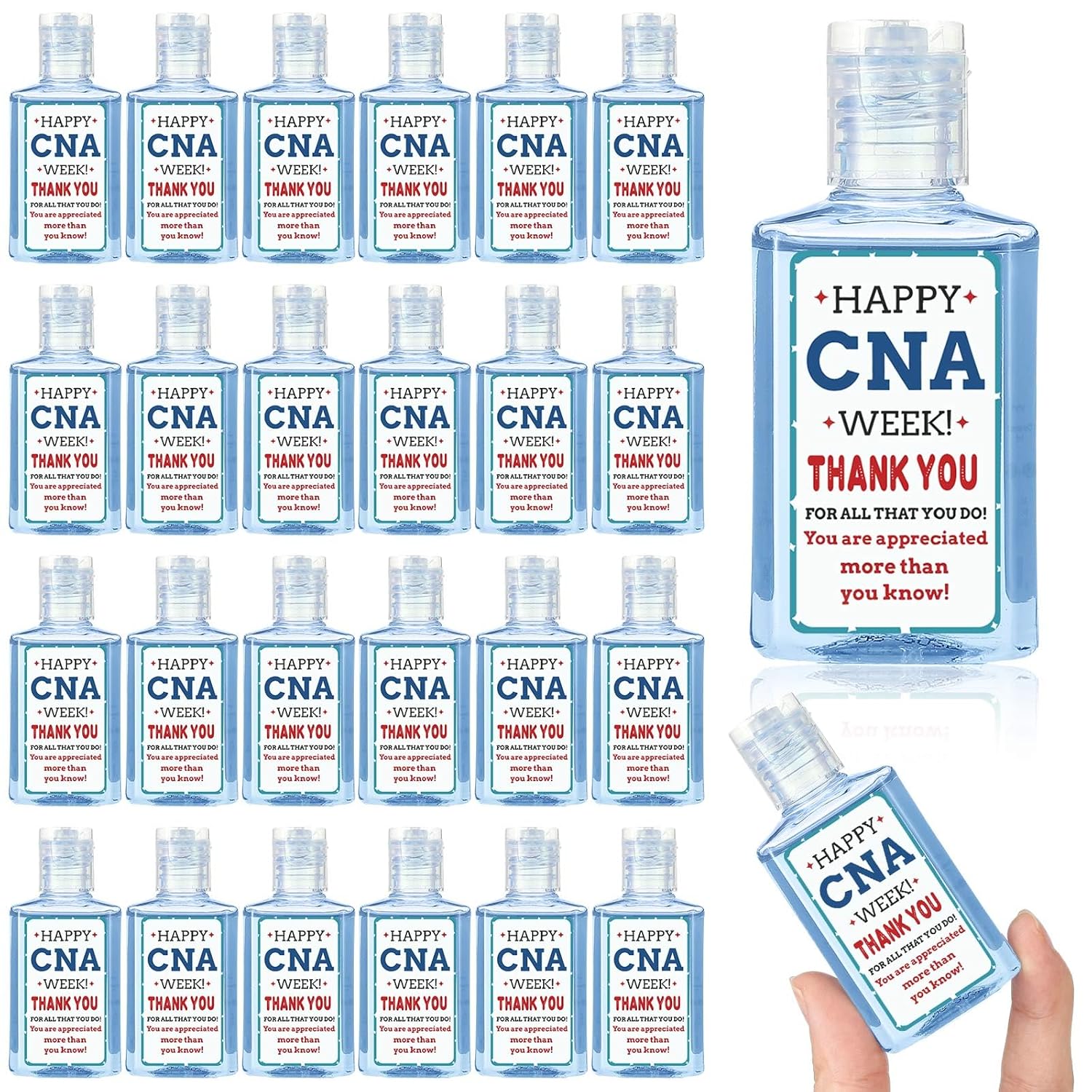 Demissle 24 Pcs CNA Week Gifts Bulk Mini Hand Soap Gel Bulk Scented Hand Soap Travel Size CNA Appreciation Gifts for Nurse Teacher Certified Nursing Assistant Graduation Party Favors