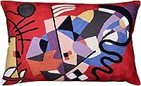 Vista 11 de Lumbar Kandinsky - Funda de almohada moderna intuitiva de mediados de siglo, funda de almohada abstracta de óxido, funda de almohada contemporánea