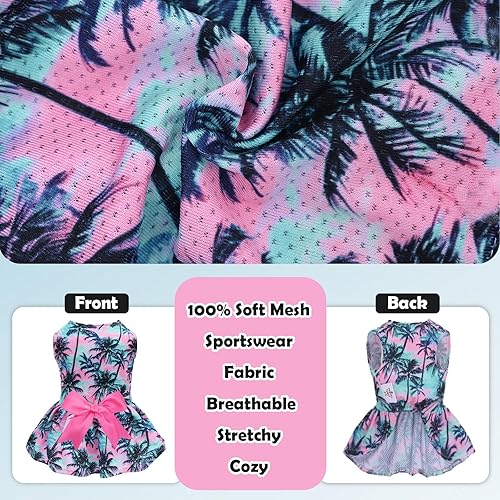 Miniatura 49 de CuteBone Vestido de malla para perro, vestido de Halloween para cachorros, traje de verano para mascotas, moda de verano para perros pequeños, ropa