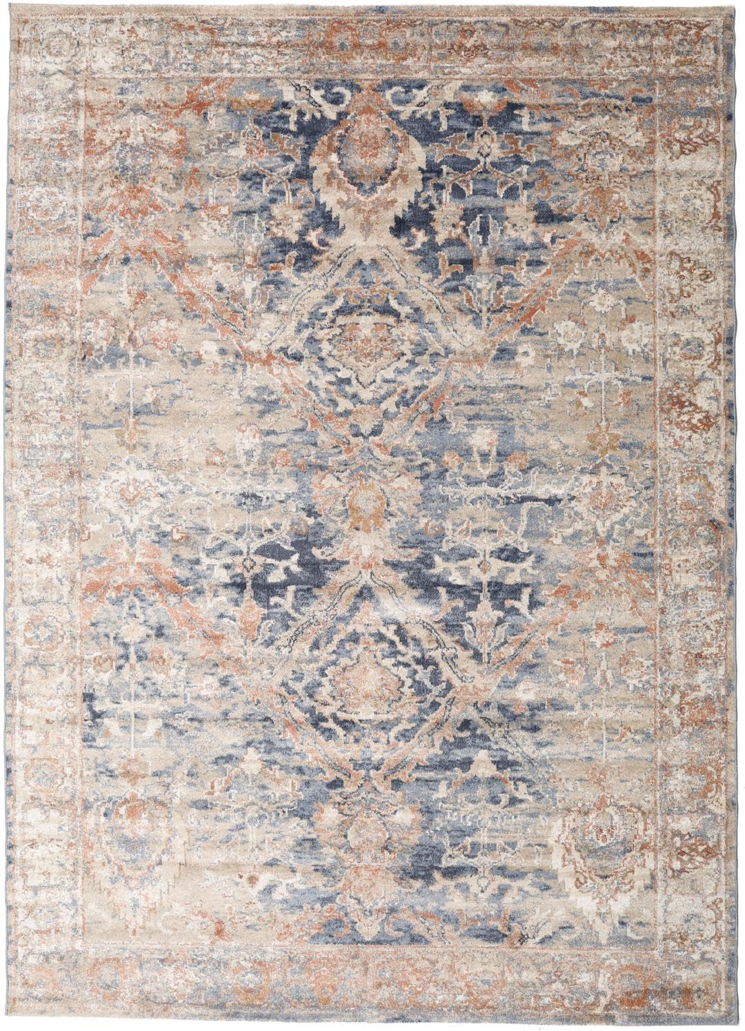 RugVista Talitha, Alfombra Moderna, Pelo Corto, 250 x 350 cm, Rectangular, Calidad cert. Oeko-Tex Standard 100, Polipropileno, Pasillo, Dormitorio, Cocina, Salón, Comedor, Despacho, Azul/Beige