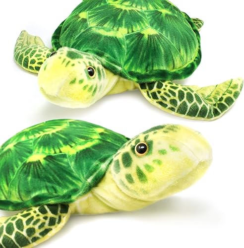 Miniatura 3 de Tiger Tale Toys - Tortuga de peluche de 20 pulgadas de tortuga marina grande de peluche