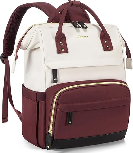 LOVEVOOK - Mochila para laptop para mujer, mochila de trabajo de 17 pulgadas, con puerto USB, bolso de mano grande para doctoras, enfermeras y