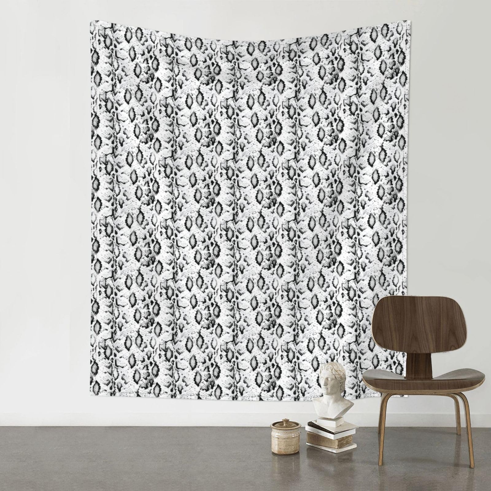 YYHWHJDE snake skin black and white Prints 60x51in Wall Tapestry – Boho Decor Throw Blanket for Bedroom, Dorm, Beach Cover, Picnic & More