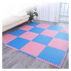 Childrens Interlocking Floor Mats Foam-Rubber Non Slip Exercise Mats Gym Flooring Mat Puzzle PE Floor Tilescushion for Home