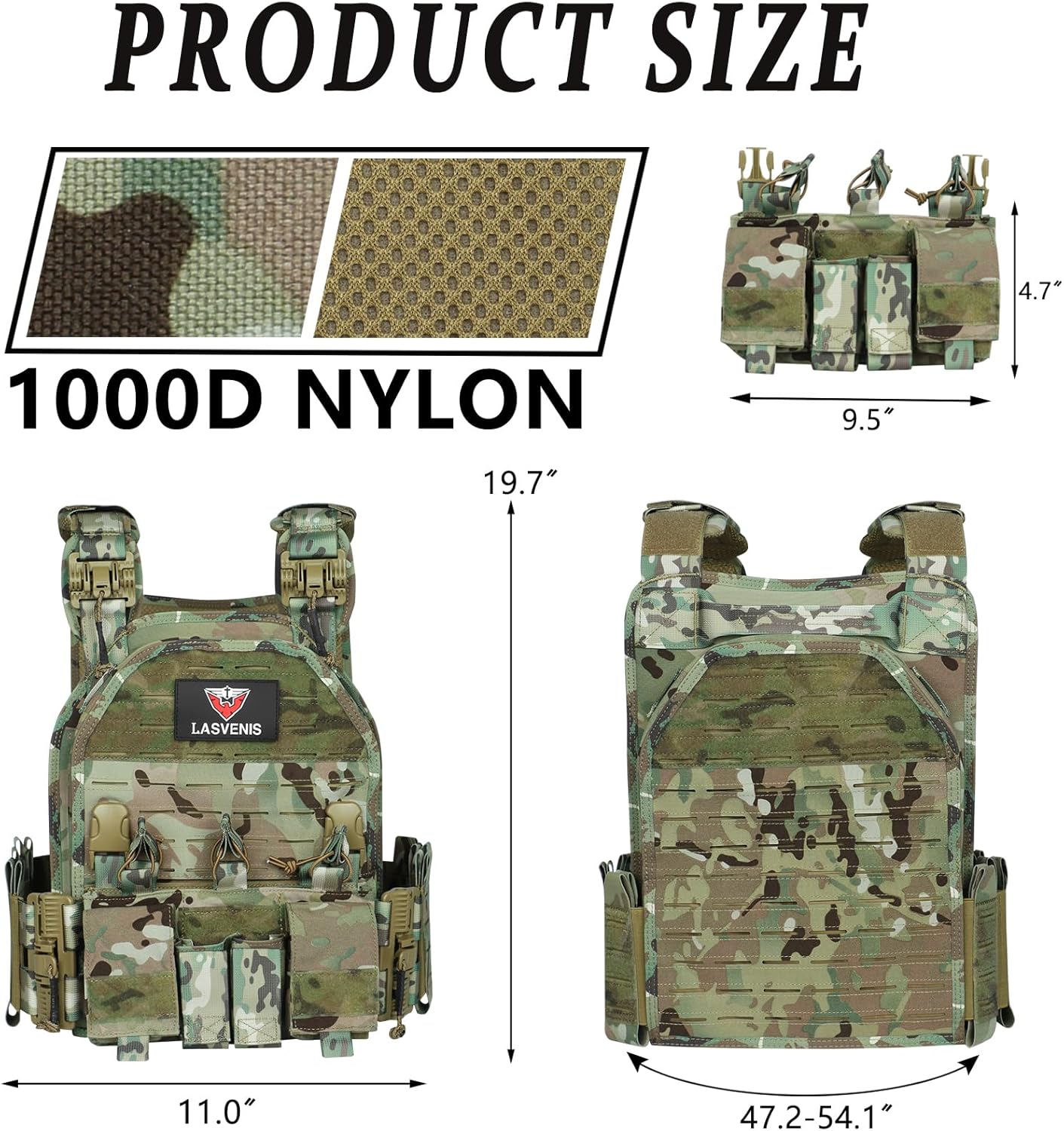 Quick Release Tactical Vest Molle Airsoft Vest for Men