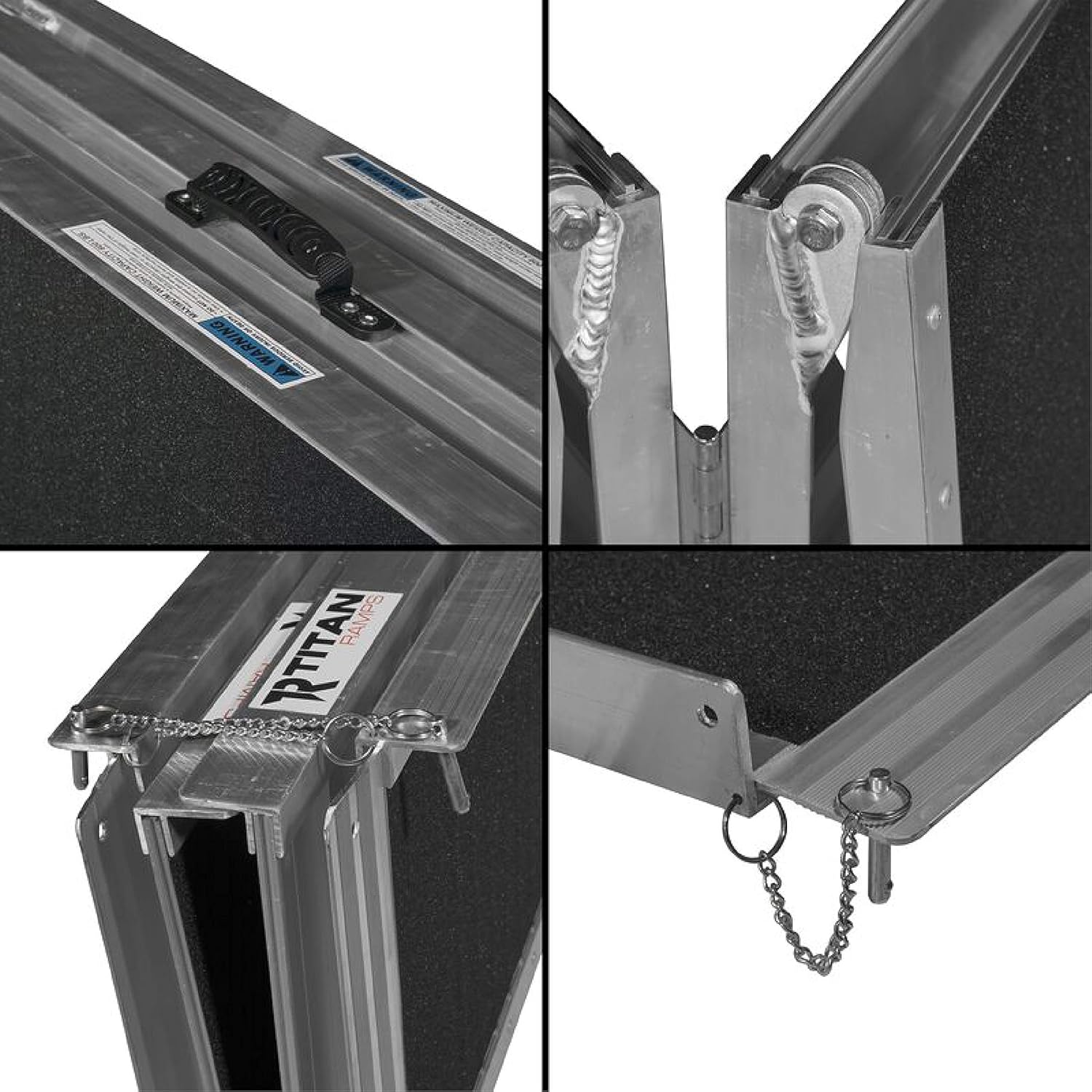 Titan Ramps Portable Wheelchair Ramp Multi Fold 6 ft Long x 30 in Wide Anti-Slip : Health & Household