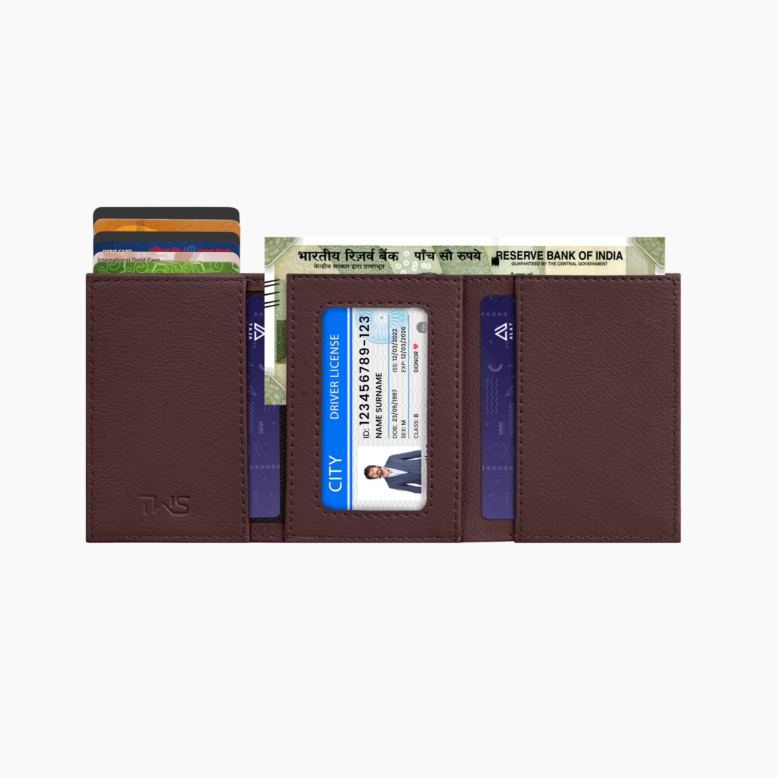 The Wallet Store Urban Pop RFID Protection Wallet Cardholder - Brown