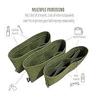 Vista 4 de Purse Organizer for Coussin PM Bag Organizer, Lv Coussin MM Bag Organizer, Coussin BB Bag Insert, Handmade Snug Sturdy 2mm Thick Felt with Gold