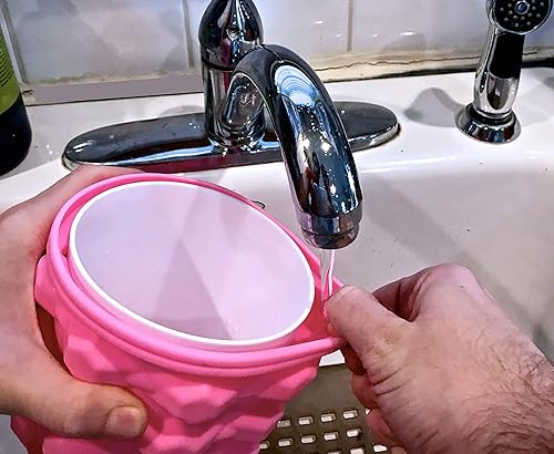 Vista 5 de Cubeta de silicón con tapa para hacer hielos, accesorio de cocina para hacer hielo en trozos para bebidas y cócteles o para enfriar botellas