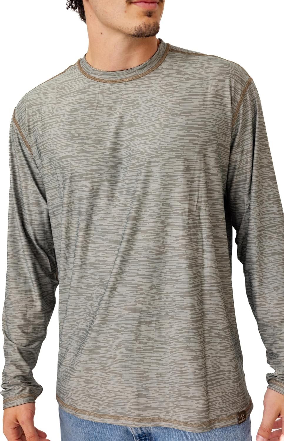 Realtree Men’s Reversible Camo Long Sleeve Shirt UPF 50+ Moisture Wicking Performance Shirt for Hunting Fishing Outdoors