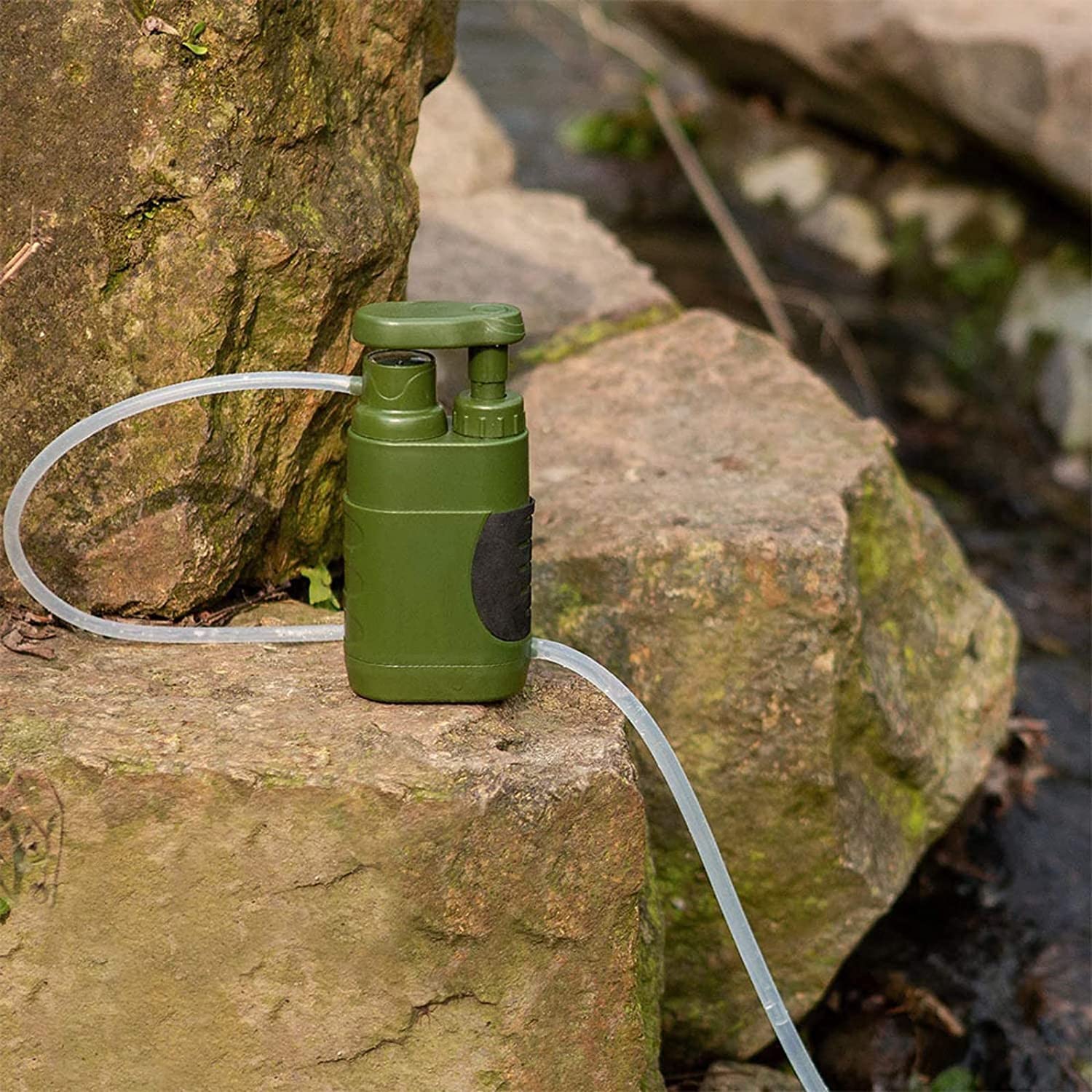Filtro de Agua Personal Portátil Mini, Purificador Agua Emergencia, Purificadores Agua Portátiles para Senderismo, Acampada, Prevención de Crisis Y Emergencias