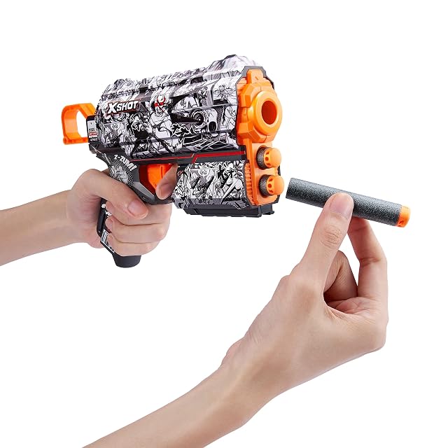 Foto 4 de 7 de XSHOT Skins Flux, Illustrate, Foam Dart Blaster (2 Blasters, 16 Darts) Air Pocket Dart Technology